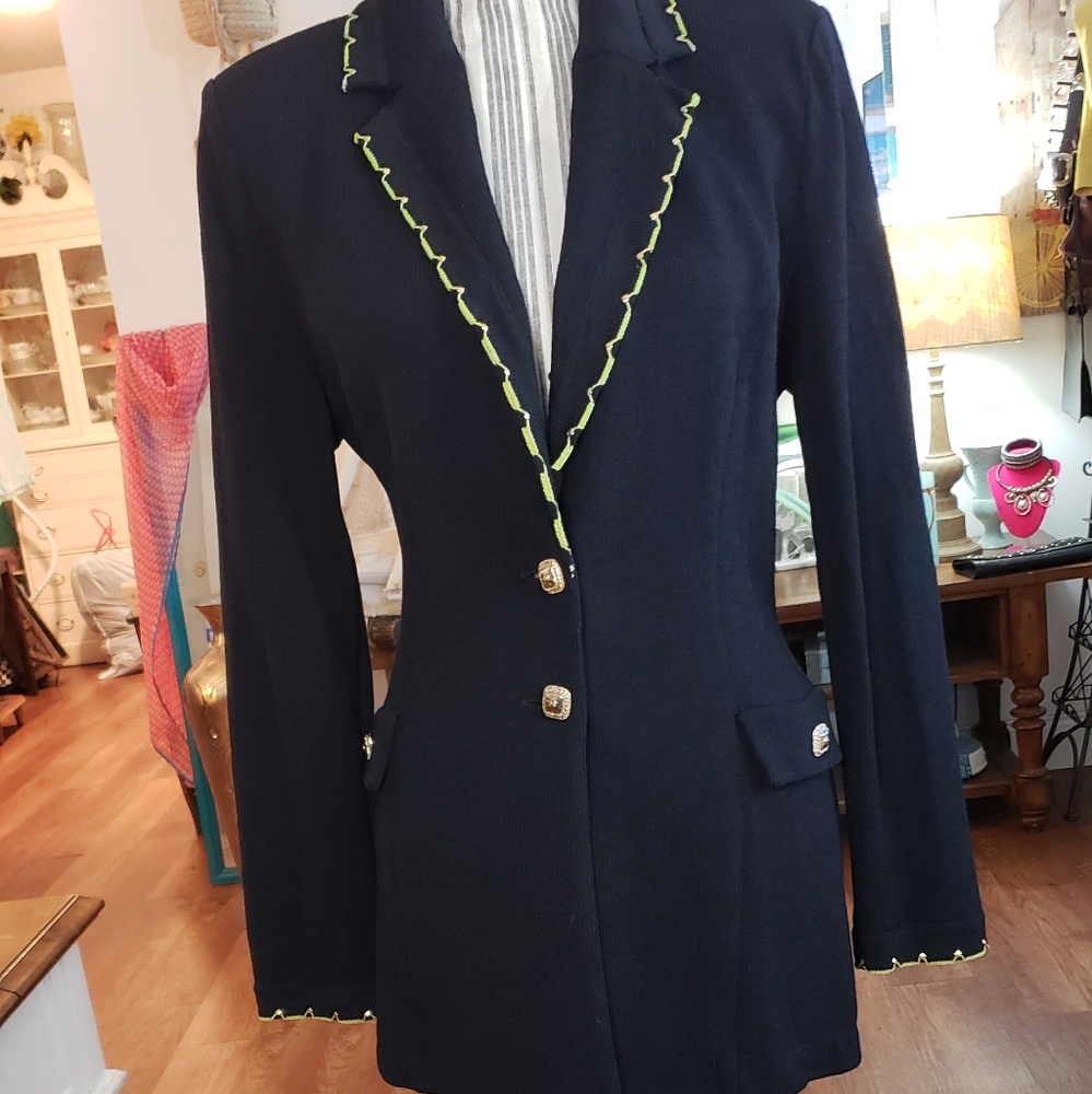 ST .JOHN by Marie Gray black-neon  green balzer